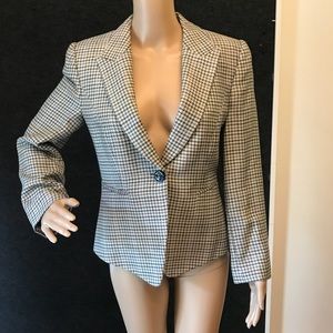 Blue-Grey Giorgio Armani Houndstooth Blazer sz 42